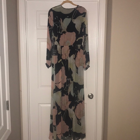 Lulus Black Floral Print Maxi Dress - Picture 2 of 5